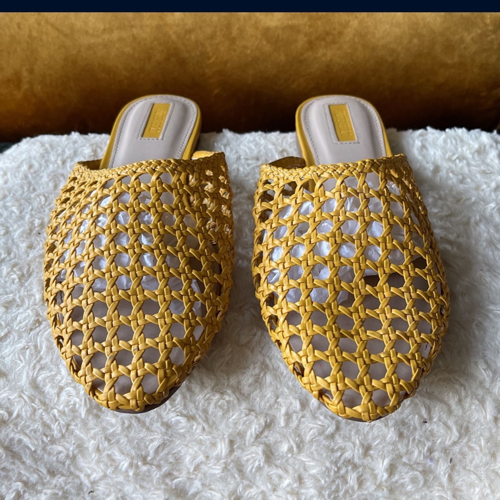 Mustard slip ons